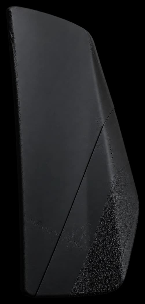 Matte black printed car spoiler side fin